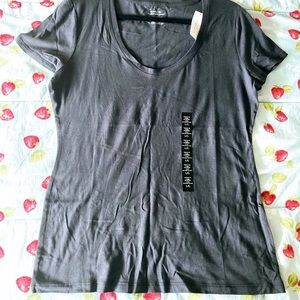 Banana Republic Factory Gray Timeless T-Shirt Scoop Neck Short-Sleeve - Size L